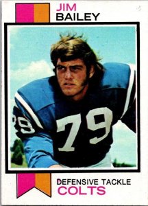1973 Topps Football Card Jim Bailey Baltimore Colts sk2443