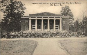 Mt Mount Berry Georgia GA Berry School Blackstone Hall Vintage Postcard