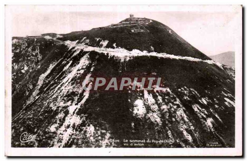 Old Postcard Auvergne The top of the Puy de Dome View of & # 39avion