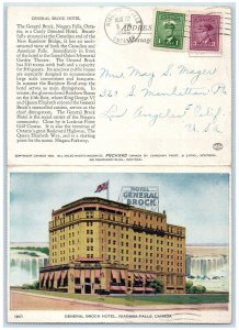 1946 General Brock Hotel Niagara Falls Canada Vintage Posted Postcard