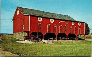 Circa 1957 Dutch Country Barn, Hex Signs Visable Pennsylvania Postcard