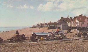 Aldeburgh Beach Girl Taking Photo Camera Suffolk Postcard