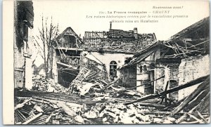 1910s Chauny, France WWI Ruins Prussian Vandalism Historic Buildings Debris A360