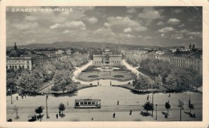 Croatia Zagreb Panorama RPPC 06.88