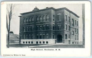 ROCHESTER, New Hampshire  NH   HIGH SCHOOL  ca 1900s Strafford County  Postcard