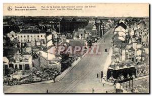 Old Postcard Belgium Leuven Ruins Station Street (now Avenue of the Allies)