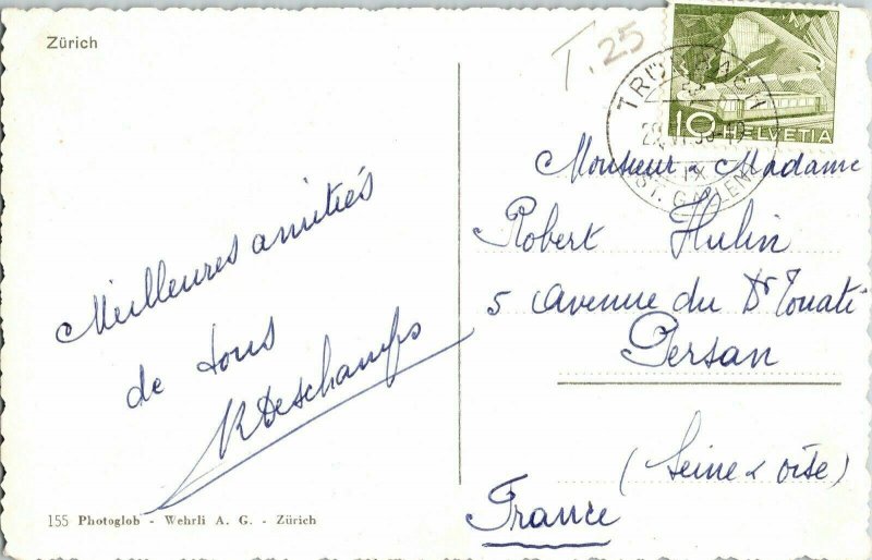 Zurich Wehrli AG Postcard 10 Helvetia Stamp Cancel St. Gallen Posted 