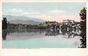 Mirror Lake Grand View Hotel Adirondack Mountains New York 1910 postcard