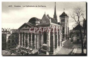 Old Postcard Geneve The Cathedral of St Pierre