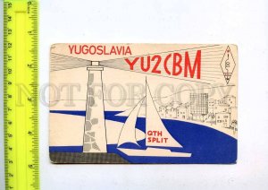 256236 Yugoslavia SPLIT 1968 year used QSL card RADIO