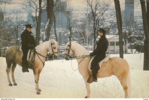 MONTREAL , Quebec Canada , 1950-70s 2 Mounted Policemen