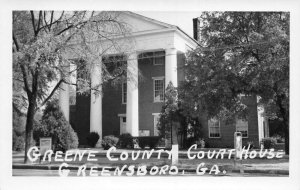 Greensboro Georgia Greene County Court House Real Photo Postcard AA64873