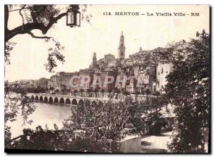 Old Postcard Menton Old Town