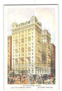 Baltimore Maryland MD Vintage Postcard The Southern Hotel