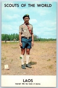 c1968's Laos Scouts Of The World Boy Scouts Of America Youth Vintage Postcard