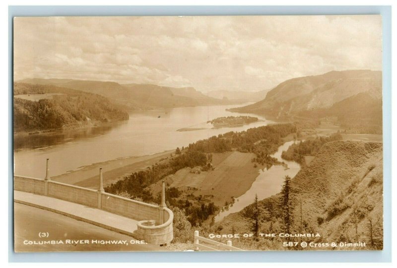 c. 1910 RPPC Gorge Of Columbia River Highway Oregon Postcard P31