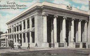 Kansas City Missouri First National Bank Street View Antique Postcard K47980