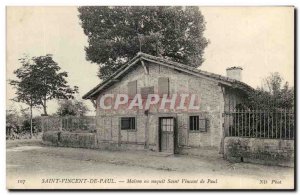 Old Postcard St. Vincent de Paul was born House or St. Vincent de Paul