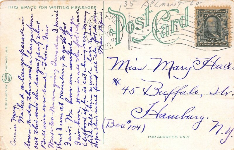 G98/ Bellaire Ohio Postcard c1910 Second Ward Public School Building 22