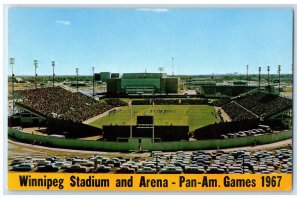 1967 Winnipeg Stadium and Arena Pan-Am Games Manitoba Canada Postcard