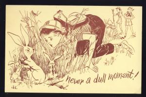 Girl Scout Camp Postcard, 'Never A Dull Moment, Two-Cent Stamp, 1950's?