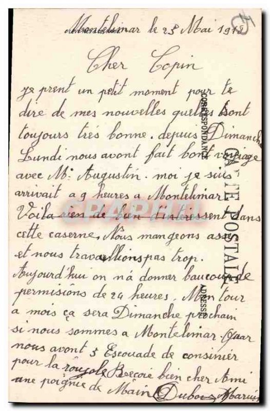 Old Postcard Montelimar Public Garden The Hunter