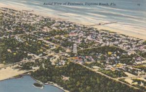 Florida Daytona Beach Aerial View Of Peninsula 1953