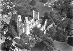 BR20821 Vue aerienne prise du sud ouest Ruines de l abbaye Jumieges France