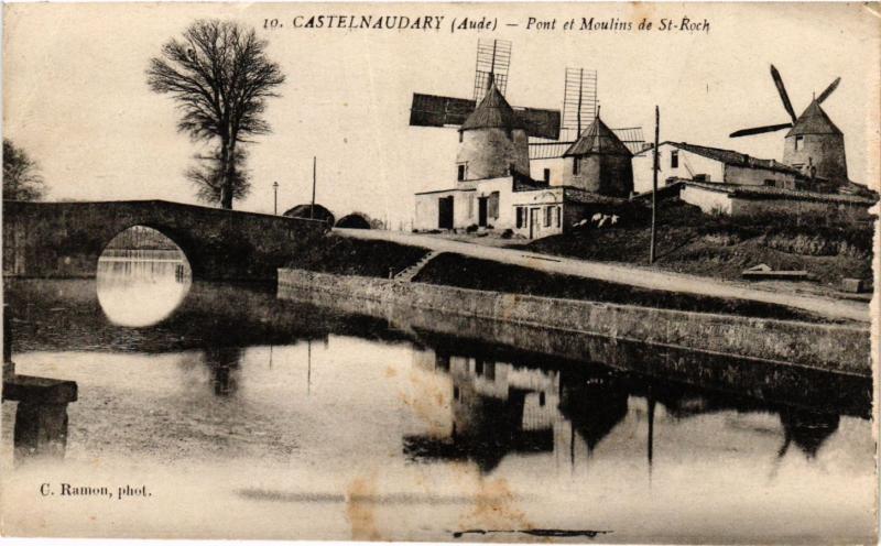 CPA CASTELNAUDARY (Aude) - Pont et Moulins de St-Roch (249878)