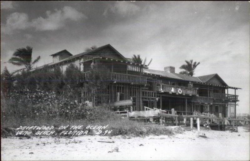 Vero Beach FL Driftwood Hotel Real Photo Postcard #3