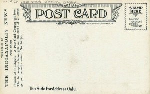 Canal Lock Indiana Riverside Garfield undivided C-1910 Postcard 20-10429