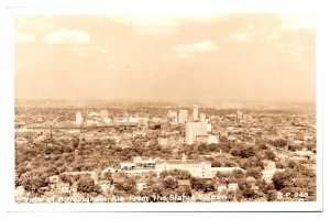 RPPC View of Birmingham from the Vulcan Statue, AL Postcard