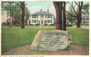 Vintage Postcard 1929 Jonathan Harrington House Lexington Massachusetts MA