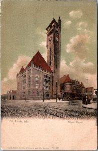 St Louis Missouri Union Depot Saint Louis Vintage Postcard C052