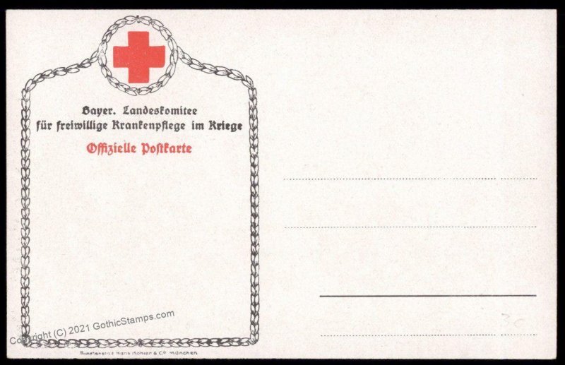 Germany WWI Bavarian Red Cross Jesus Christ Deutsches Rotes Kreuz Artist  G79498