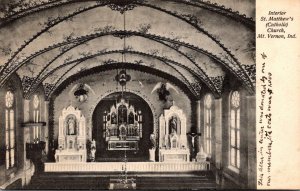 Indiana Mt Vernon St Matthew's Catholic Church Interior View 1908