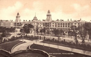 New Town Infirmary Building Manchester England UK Structure Vintage Postcard