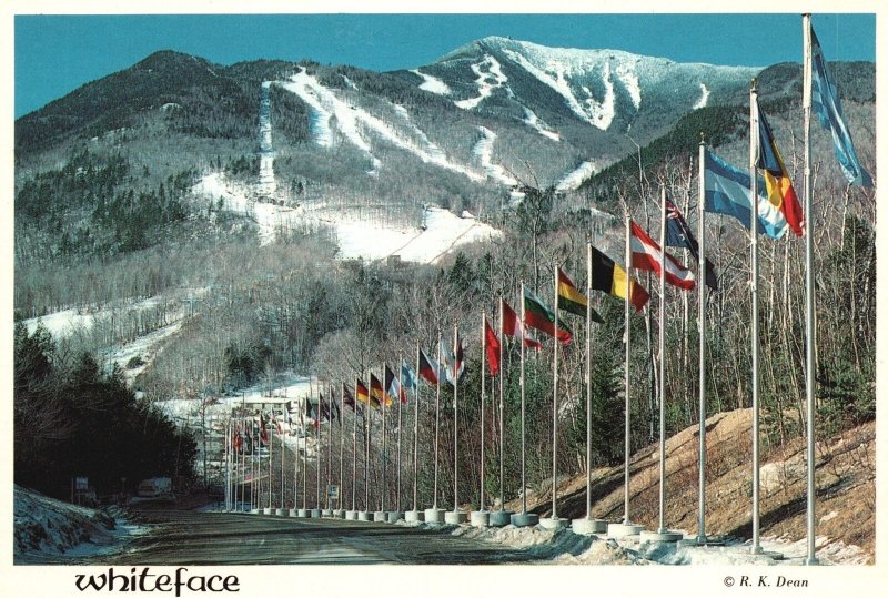 Whiteface Mt. Ski Center Olympic Alpine Adirondacks New York NY Vintage Postcard