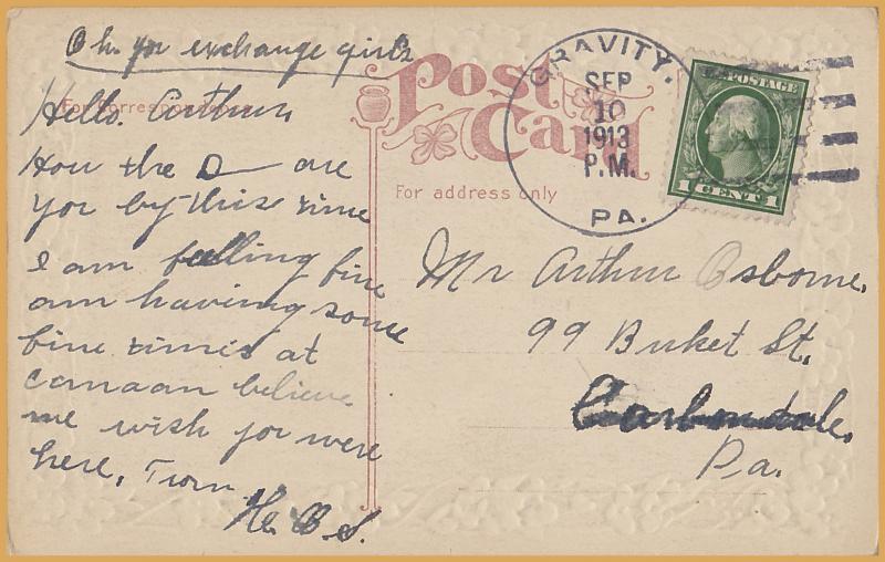 Romance-Kisses are a Bliss and that we don't Miss Man & Lady kissing 1913