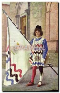 Postcard Old Paggi storiche delle Contrade di Siena Istrice Folklore Costume