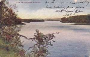 Illinois Elgin View On Fox River 1907