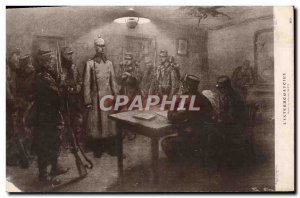 Old Postcard L & # 39interrogatoire Army