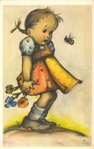 Mainzer, Little Folks, Bonnie #672 Children, Publ in Belgium, Old Postcard