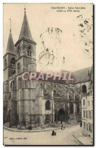 Old Postcard Chaumont Eglise Saint Jean