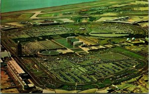 Aerial View JFK  Kennedy International Airport Queens NY Chrome Postcard B2 