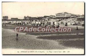 Old Postcard Soulac sur Mer Cote d'Argent La Plage Maree Basse