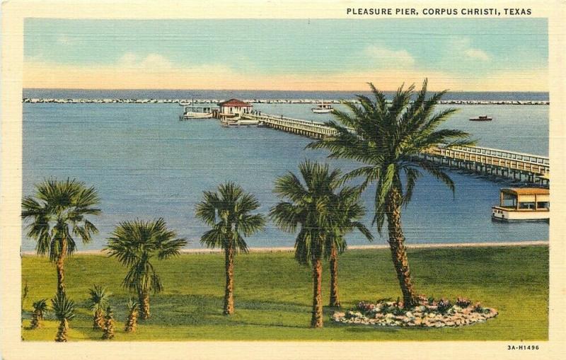 TX, Corpus Christi, Texas, Pleasure Pier, Curteich No. 3A-H1496