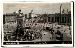 Old Postcard Barcelona Plaza de Espana