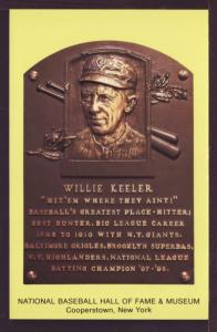 Willie Keeler Baseball Hall of Fame Post Card 3233