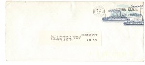 Postal Stationery Envelope, Canada, 32 Cent Ships, Used  1984